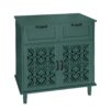 2 Door 2 Drawer Cabinet, American Furniture, Suitable For Bedroom, Living Room, Study - Dark Green - Image 12