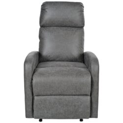 Modern Manual Recliner, Home Theater Chair With Adjustable Backrest For Living Room - Slate Gray