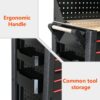 Heavy Duty Tool Cart With 19 Drawers, Tools Not Included, Mobile Storage For Workshop Or Laboratory - Black / Red - Image 8
