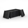 Avalon - 5 Piece Storage Ottoman - Distressed Black - Image 3