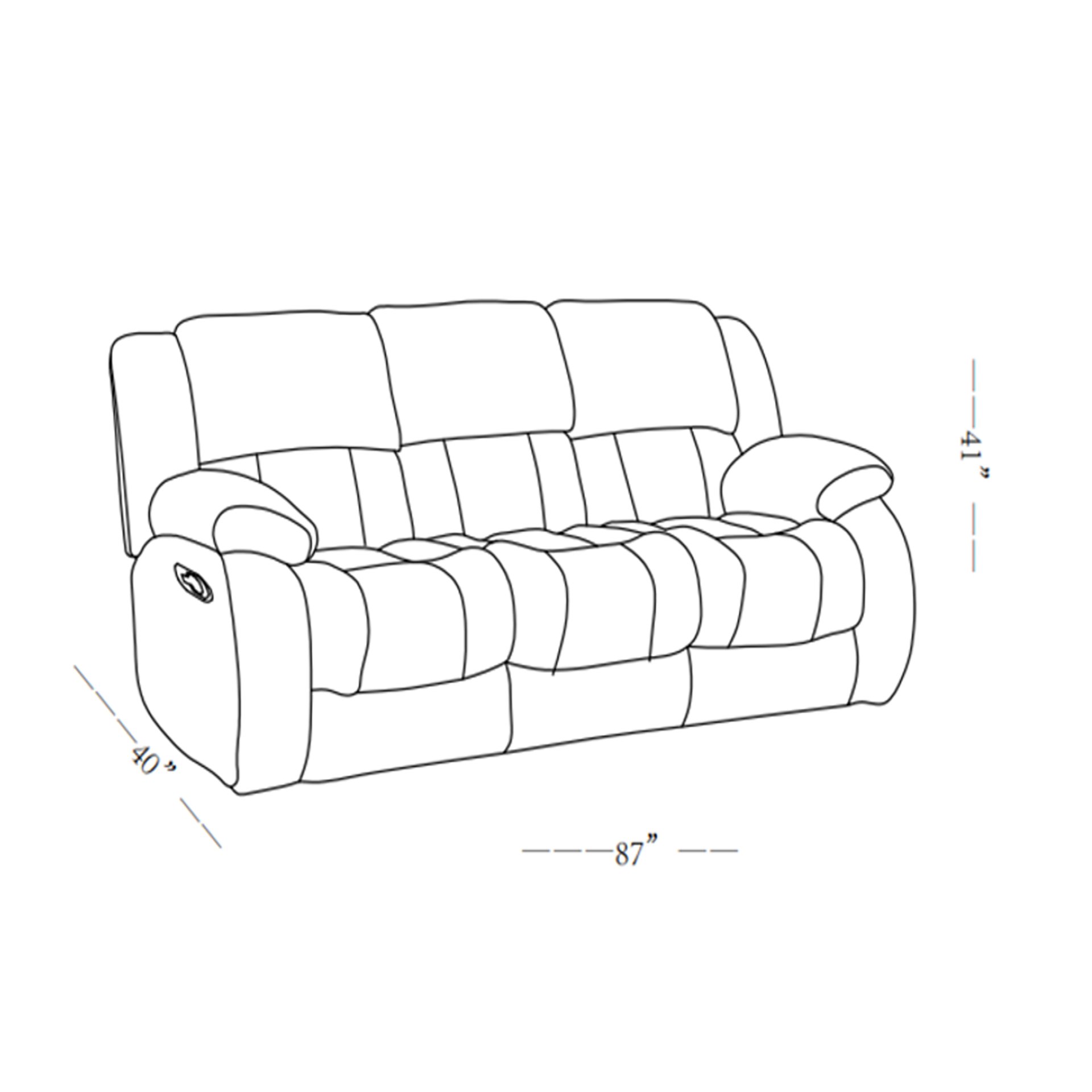 Stonic - Reclining Sofa, Love And Chair - Gray - Image 2