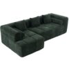 Sectional Sofa Full Compressed Sofa Modular Sofa Couch Free Combined Sofa With Deep Seating And 2 Side Pockets For Living Room - Green - Image 22