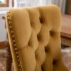 Nikki - Modern, High-End Tufted Solid Wood Contemporary Velvet Upholstered Dining Chair With Wood Legs Nailhead Trim (Set of 2) - Gold - Image 8