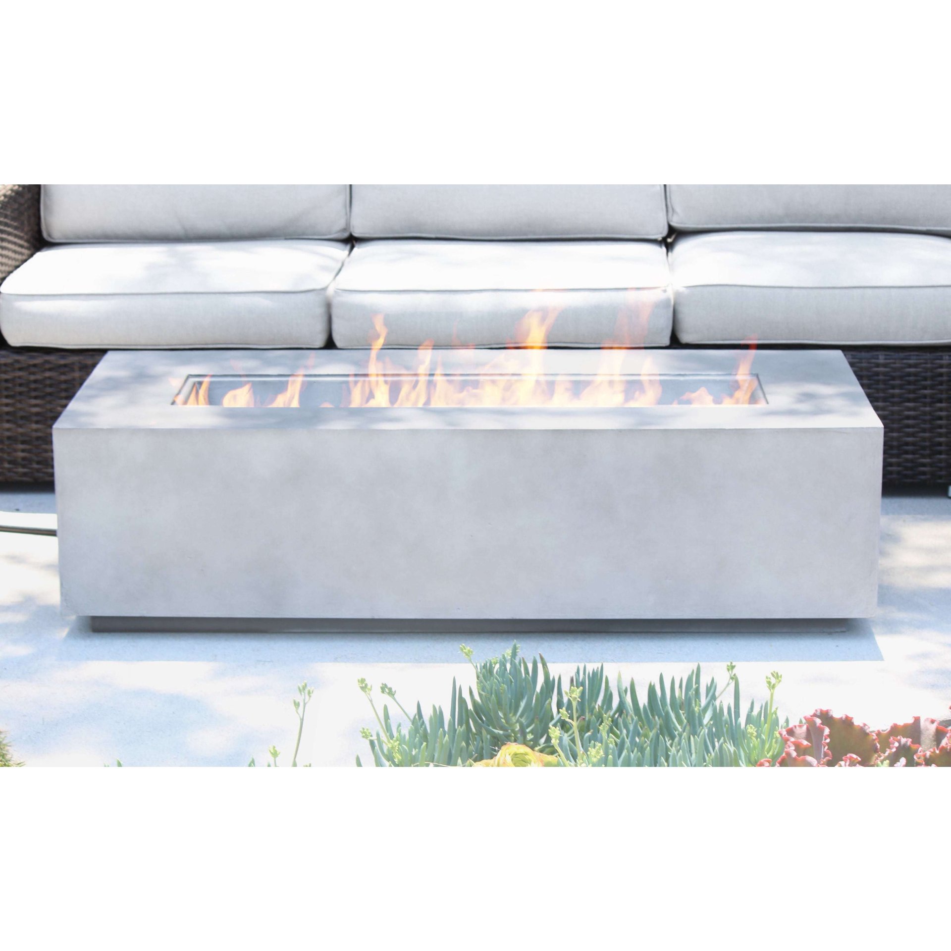 Propane Outdoor Fire Pit Table - Cream White - Image 2