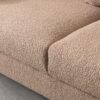 Luxurious And Comfortable Upholstered Sofa With Golden Legs And Pillows For Living Room And Reception Area - Brown - Image 3