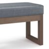 Milltown - Footstool Small Ottoman Bench - Stone Gray - Image 2
