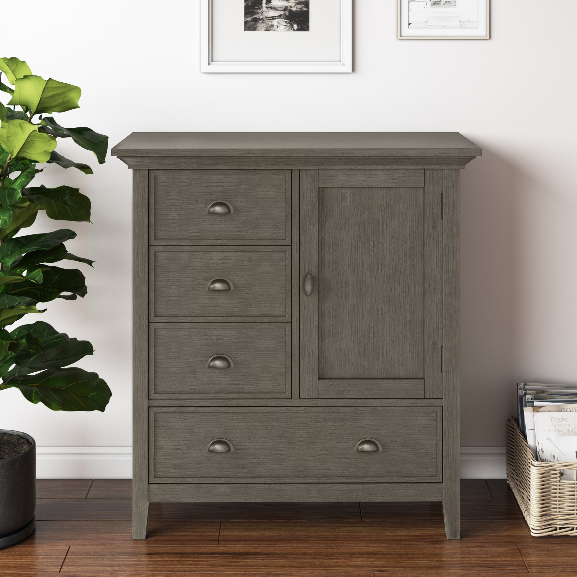 Redmond - Medium Storage Cabinet - Farmhouse Gray - Image 7