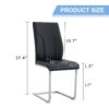 Modern (Set of 6) Dining Chair Set With High Back Material And Sturdy Legs - Black - Image 3