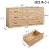 9 Drawer Dresser For Bedroom Ample Storage, Sturdy & Safe - Natural - Image 3