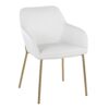Daniella - Contemporary Dining Chair (Set of 2) - Gold / White - Image 2