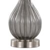 Jenny - Contemporary Table Lamp (Set of 2) - Clear Smokey Crackle / Nickel / White - Image 4