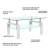Clear Coffee Table, Modern Side Center Tables - White - Image 7
