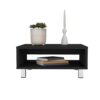 Coffee Table 1 Shelf, 4 Legs - Black - Image 6