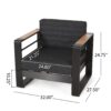 Giovanna - Club Chair Set With Aluminum Frame And Water Resistant Cushions - Black - Image 3