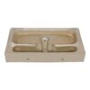 35.4" Ceramic Console Bathroom Sink With Overflow Legs, Modern Vanity Basin - White - Image 7