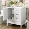 Bathroom Vanity, Modern Bathroom Cabinet With Sink Combo Set, Bathroom Storage Cabinet With A Soft Closing Door And 3 Drawers, Solid Wood Frame - White - Image 21