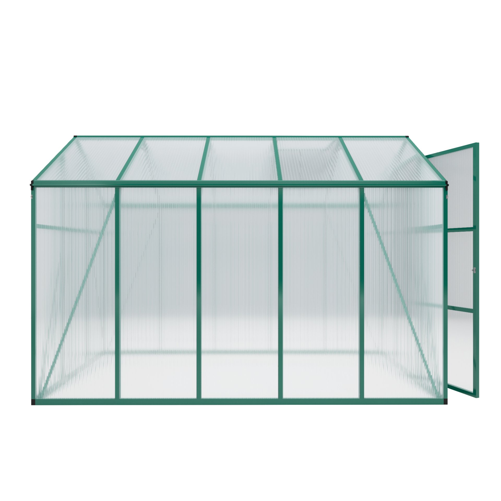 Newly Marketed Gain Height Windproof Aluminum Greenhouse 6 X 10 Ft Polycarbonate Greenhouse Raised Base And Anchor Aluminum Heavy Duty Walk - In Greenhouses For Outdoor Backyard In All Season - Green - Image 13