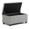 Sienna - Storage Ottoman Bench - Dove Gray - Image 2