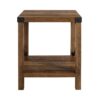 Rustic Industrial X 2 Tier Side Table - Rustic Oak - Image 2