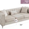 Paige - Sofa - Ivory - Image 5
