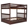Full Over Full Bunk Bed With Ladders And 2 Storage Drawers - Espresso - Image 2