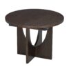 Topmax - 5 Piece Modern Extendable Round Dining Table Set With Removable Leaf For Small Places - Espresso / Gray - Image 10