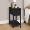 Accent End Table, 2 Tier, Storage Drawer, Versatile Use - Black - Image 9