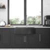 Double Bowl Farmhouse Sink, Stainless Steel Apron Front 16 Gauge - Gunmetal Black - Image 4