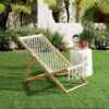 Bamboo Weaving Chair Set With Handwoven Rope For Patio And Living Spaces - Natural - Image 4
