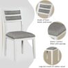 6 Piece Dining Set Classic And Traditional Style, Includes Dining Table, 4 Upholstered Chairs & Bench - White / Gray - Image 7