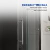 Frameless Shower Door, Sliding Shower Door, With Premium Thick Tempered Glass Shower Enclosure, Double Side Easy Clean Coat, Finished With Buffer - Chrome - Image 7