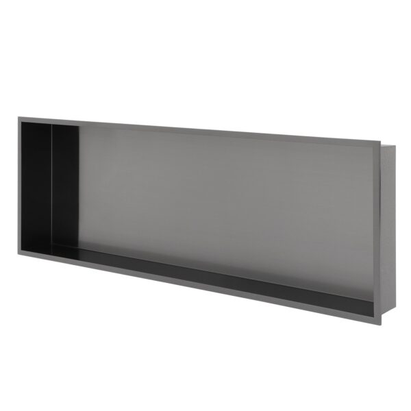 Stainless Steel Shower Niche 37" X 13" For Bathroom And Kitchen - Gunmetal Black