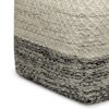 Macie - Square Woven Outdoor / Indoor Pouf - Gray / White - Image 2