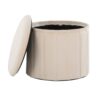 Lindsey - Contemporary & Glam Folding Storage Ottoman - Cream - Image 2