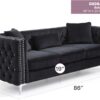 Paige - Sofa - Black - Image 5
