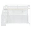 Full Over Full Size Murphy Bed With Hydraulic Lift & Desk Design - White - Image 27