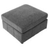 Modern Sectional Sofa Modular Sofa With Movable Ottoman, USB Ports & Phone Holder Chenille - Gray - Image 18