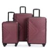 3 Piece Luggage Sets Lightweight Suitcase With Two Hooks, Spinner Wheels, Tsa Lock, (20/24/28) - Wine Red - Image 7