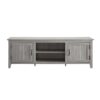 Modern Farmhouse 2 Door Grooved 70" TV Stand For 85" TVs - Stone Gray - Image 3