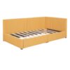 Twin Size Upholstered Daybed With 2 Storage Drawers, Sofa Bed Frame No Box Spring Needed - Yellow - Image 15