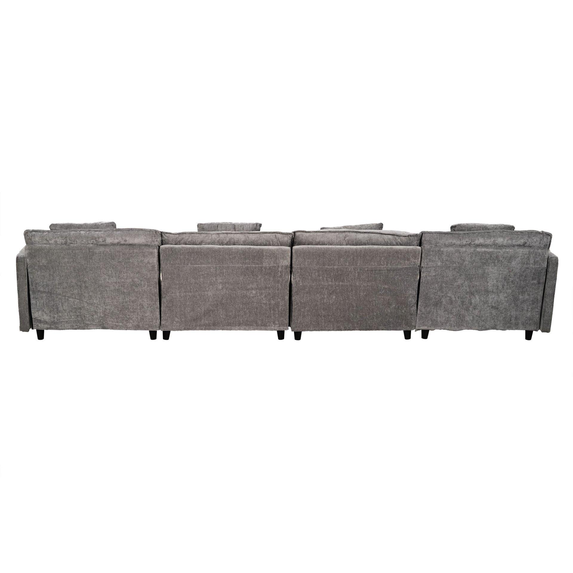 Modular U Shaped Sofa, With Adjustable Layout For Comfort And Durability - Gray - Image 9