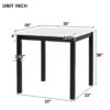 5-Piece Counter Height Dining Table Set With One Faux Marble Top Dining Table And Four Velvet Upholstered Chairs - Black - Image 8