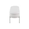 Chloe - Contemporary / Glam Bench - Chrome / White - Image 3