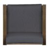 Enchanting Outdoor Club Chair With Slat Panel Design And Water Resistant Cushion - Dark Gray - Image 6