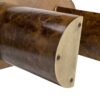 Jesse - Single Drawer Oval Computer Desk - Dark Brown Burl - Image 6