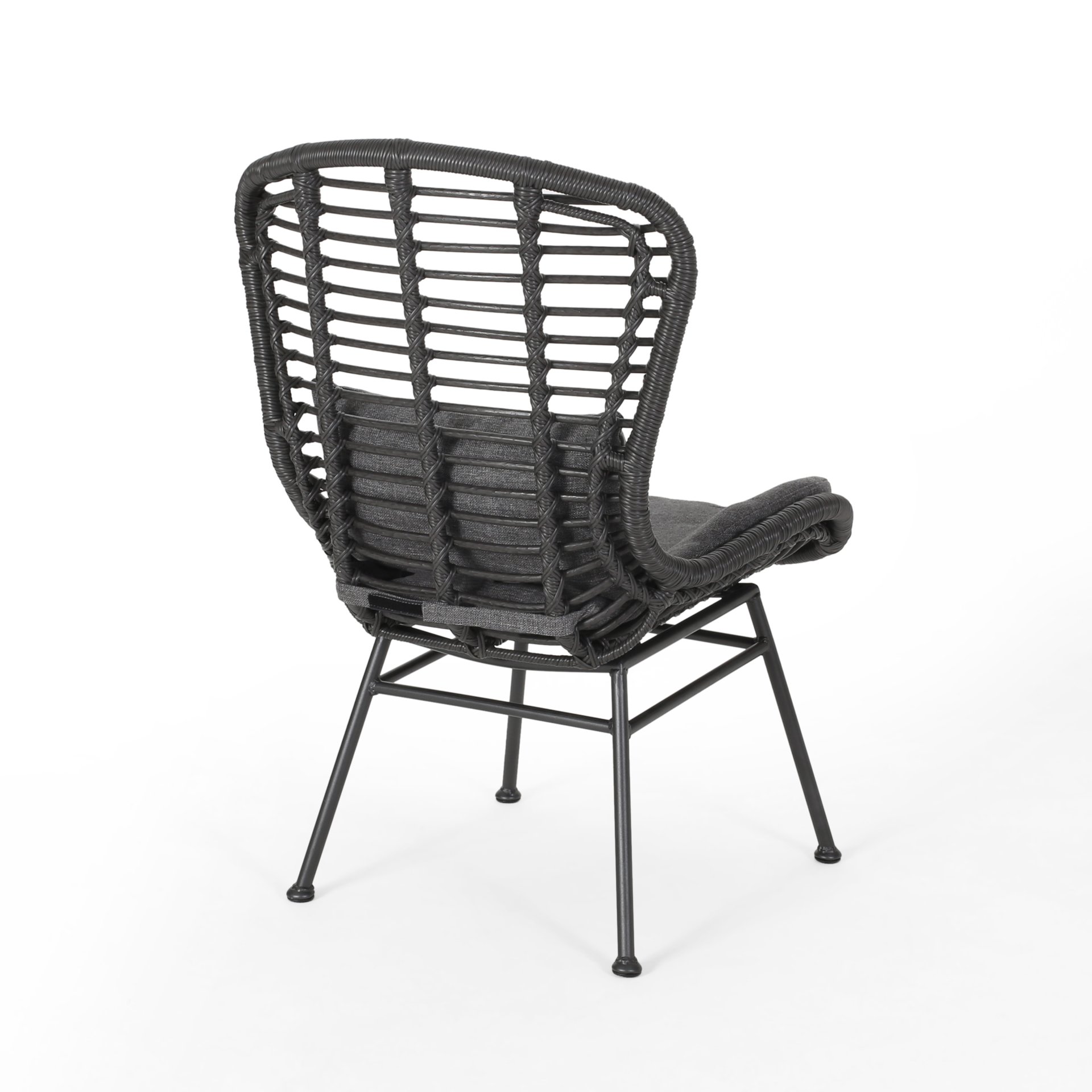 Calypso - Outdoor Chair With Water Resistance Cushion And Iron Frame - Gray - Image 7