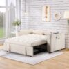 Multi Functional Sofa Bed With Cup Holder And USB Port For Living Room Or Apartments - Milk White - Image 8
