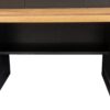 Farmhouse 4 In 1 Hall Tree With Wood Grain Bench And Top, Multifunctional Coat Rack With Hooks And Shell Handles, Mudroom Bench With Adjustable Shelves For Hallway, Living Room - Black - Image 14