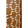 Outdoor & Indoor Freestanding Decorative Privacy Screen For Deck Balcony Patio, Metal Privacy Screen - Brown - Image 7