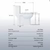 Gloss Tornado Flush 1 Piece Toilet With Soft Closing Seat, Water Saving Dual Flush - Gloss White - Image 3